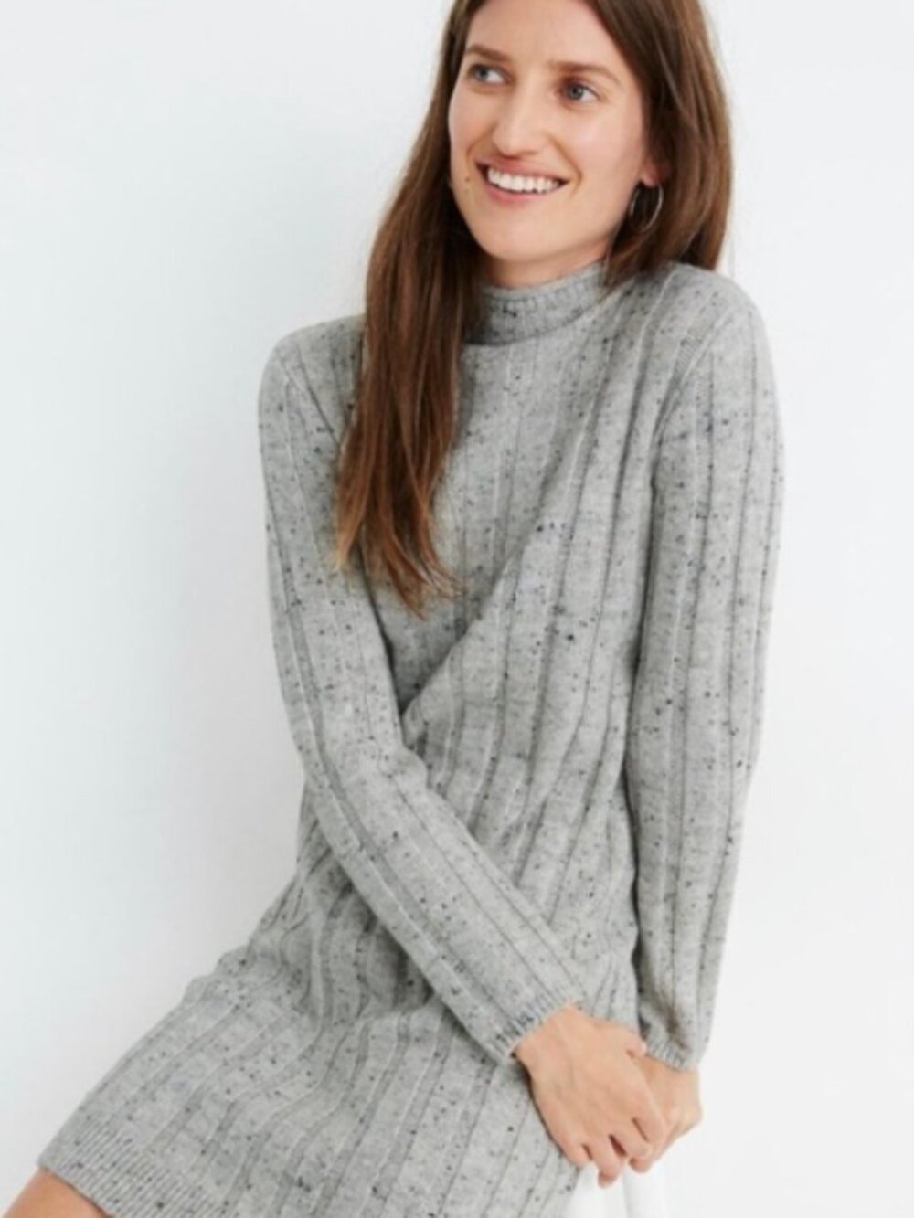 NWT Madewell Rolled Mockneck Sweater Dress Size XL